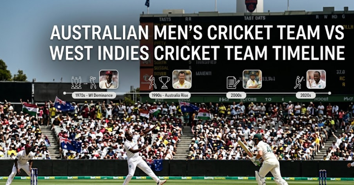 Australian Men’s Cricket Team vs West Indies Cricket Team Timeline