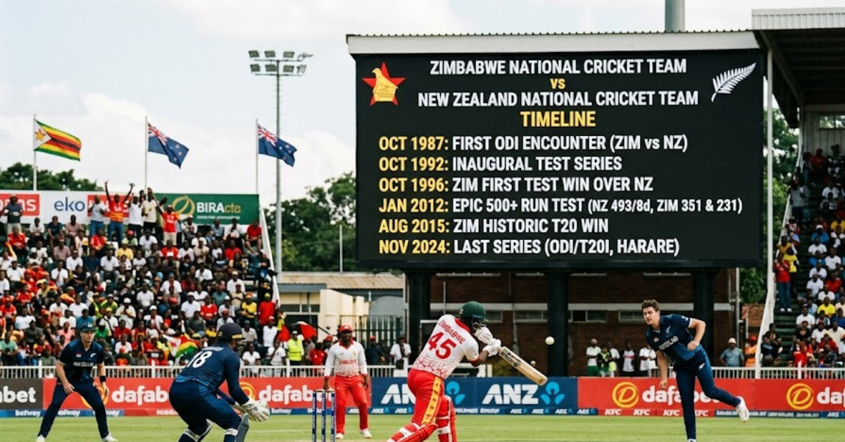 Zimbabwe National Cricket Team vs New Zealand National Cricket Team Timeline