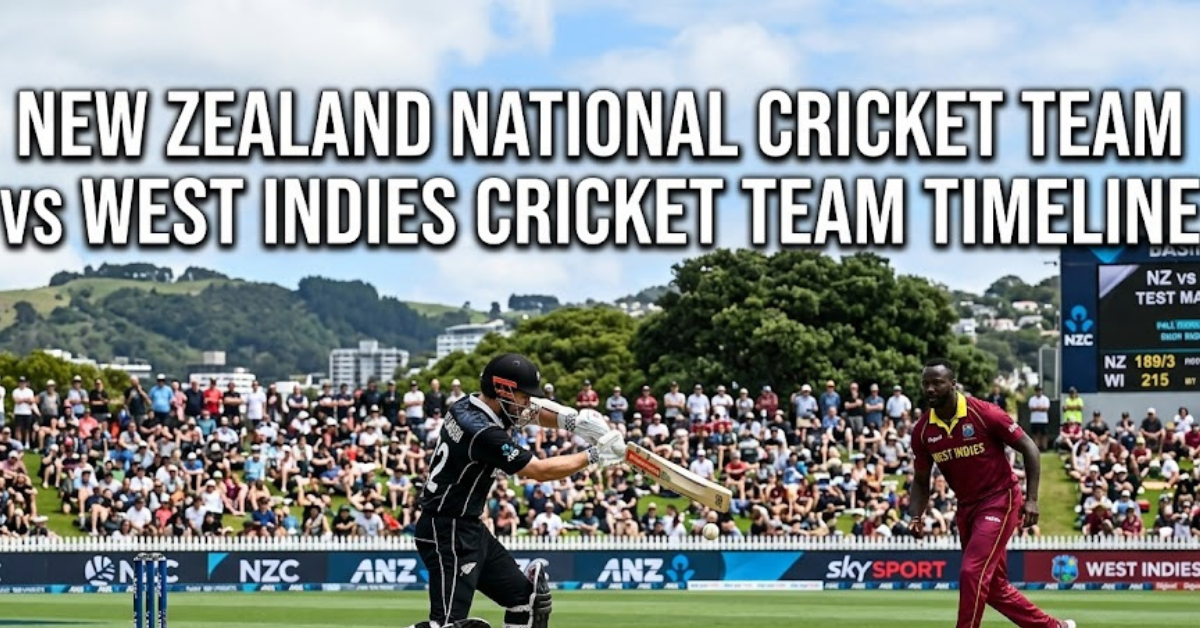 New Zealand vs West Indies Cricket Timeline