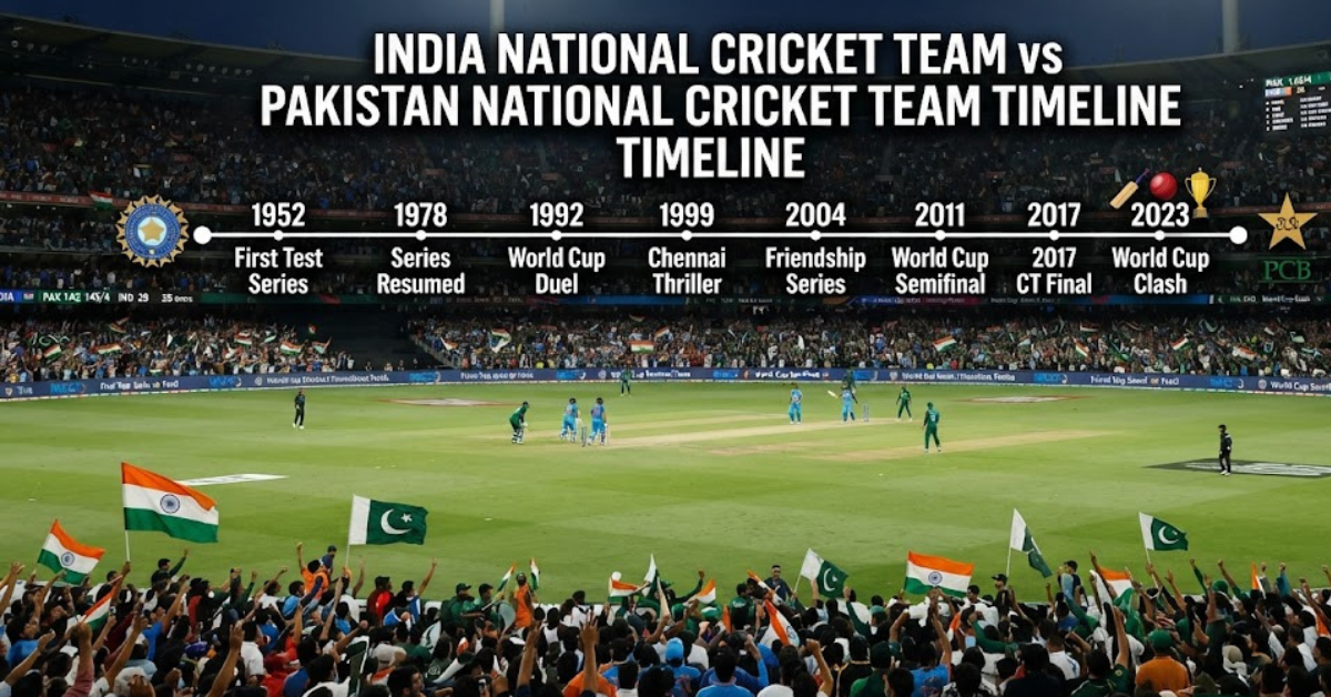 India vs Pakistan Cricket Timeline & Stats
