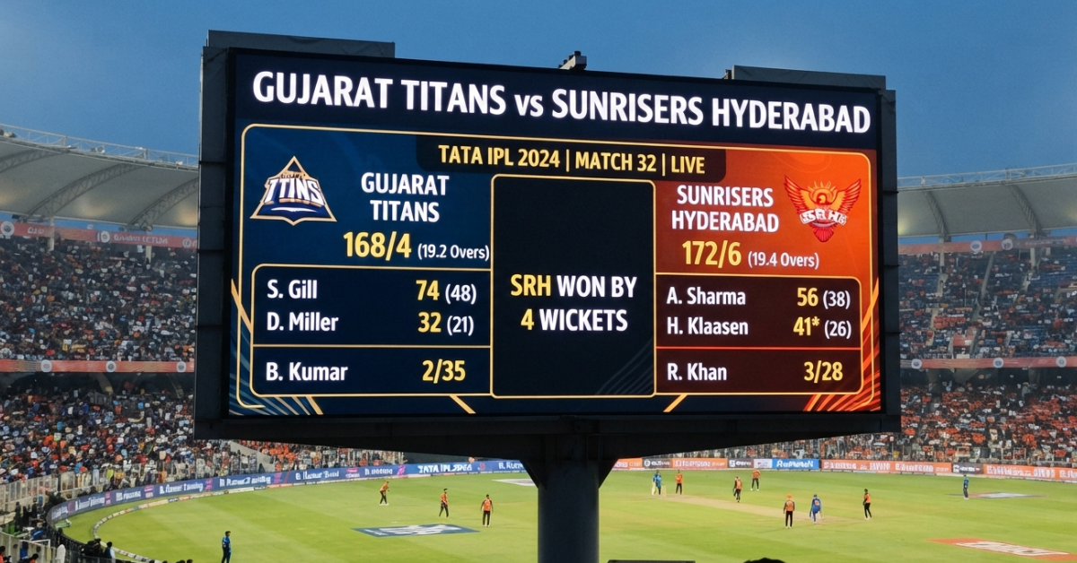 Gujarat Titans vs Sunrisers Hyderabad Match Scorecard