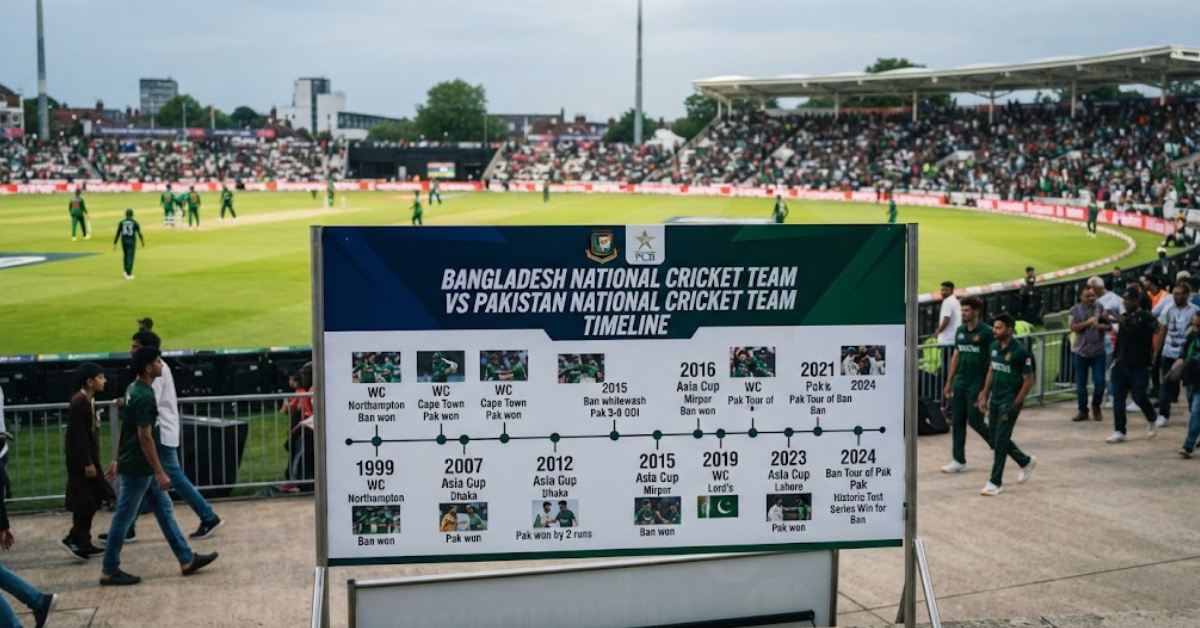 Bangladesh vs Pakistan Cricket Timeline: Key Moments