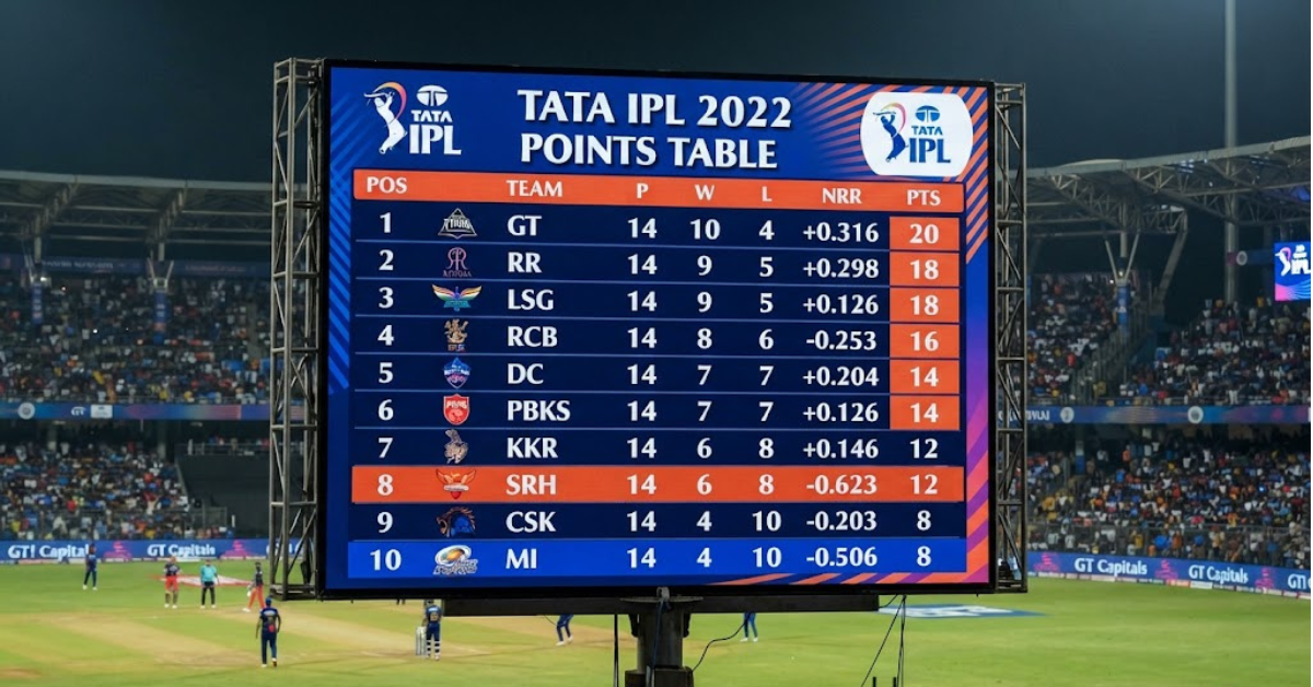 IPL 2022 Points Table: Full Standings and Results